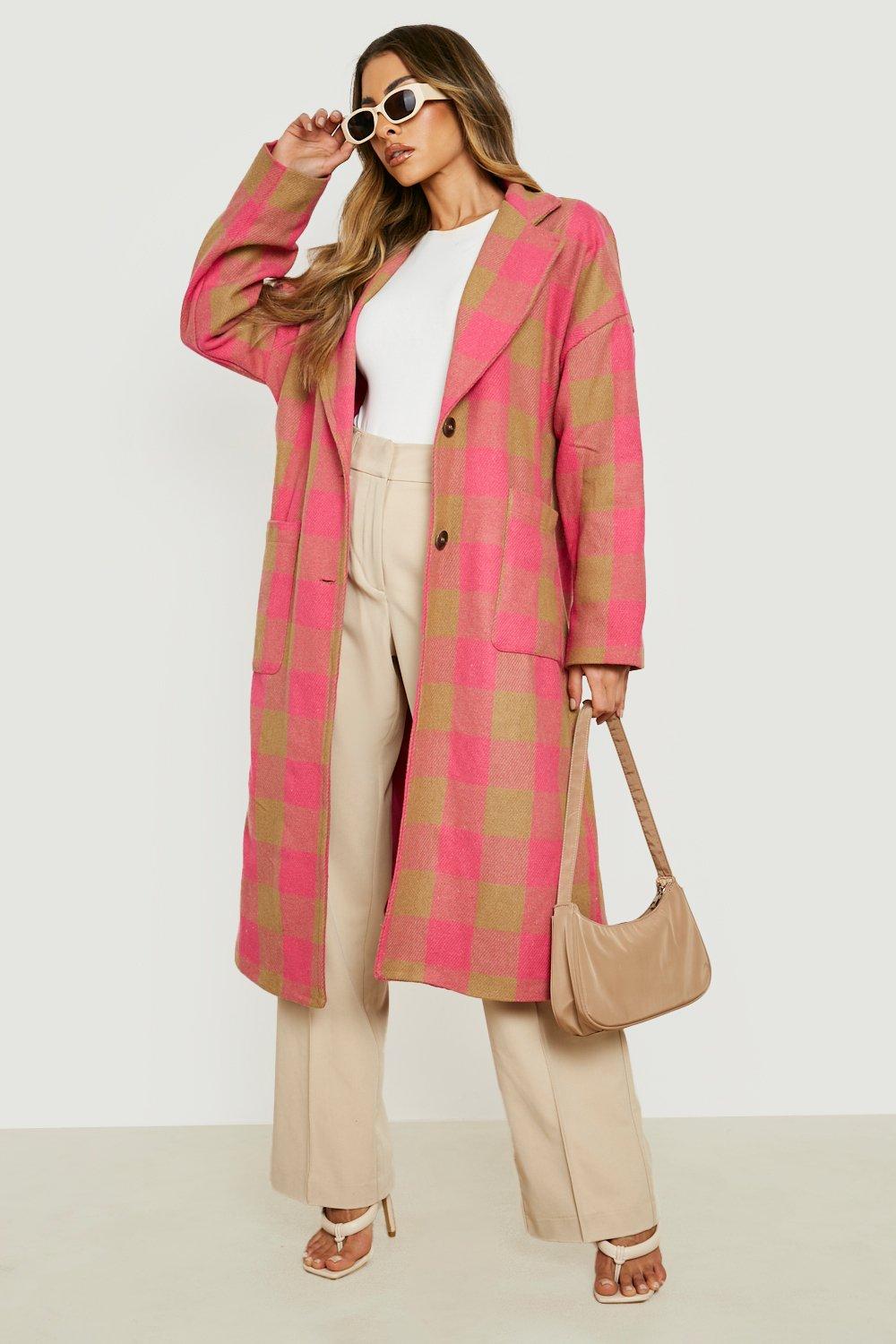 Next bright check coat hotsell